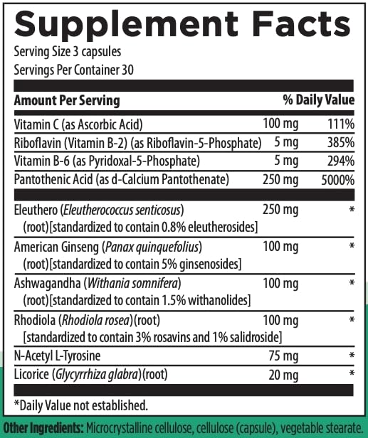 Foto 3 pulgar | Suplemento Rootcology Adrenal Support Con Vitamina B6 90 Cápsulas - Venta Internacional.