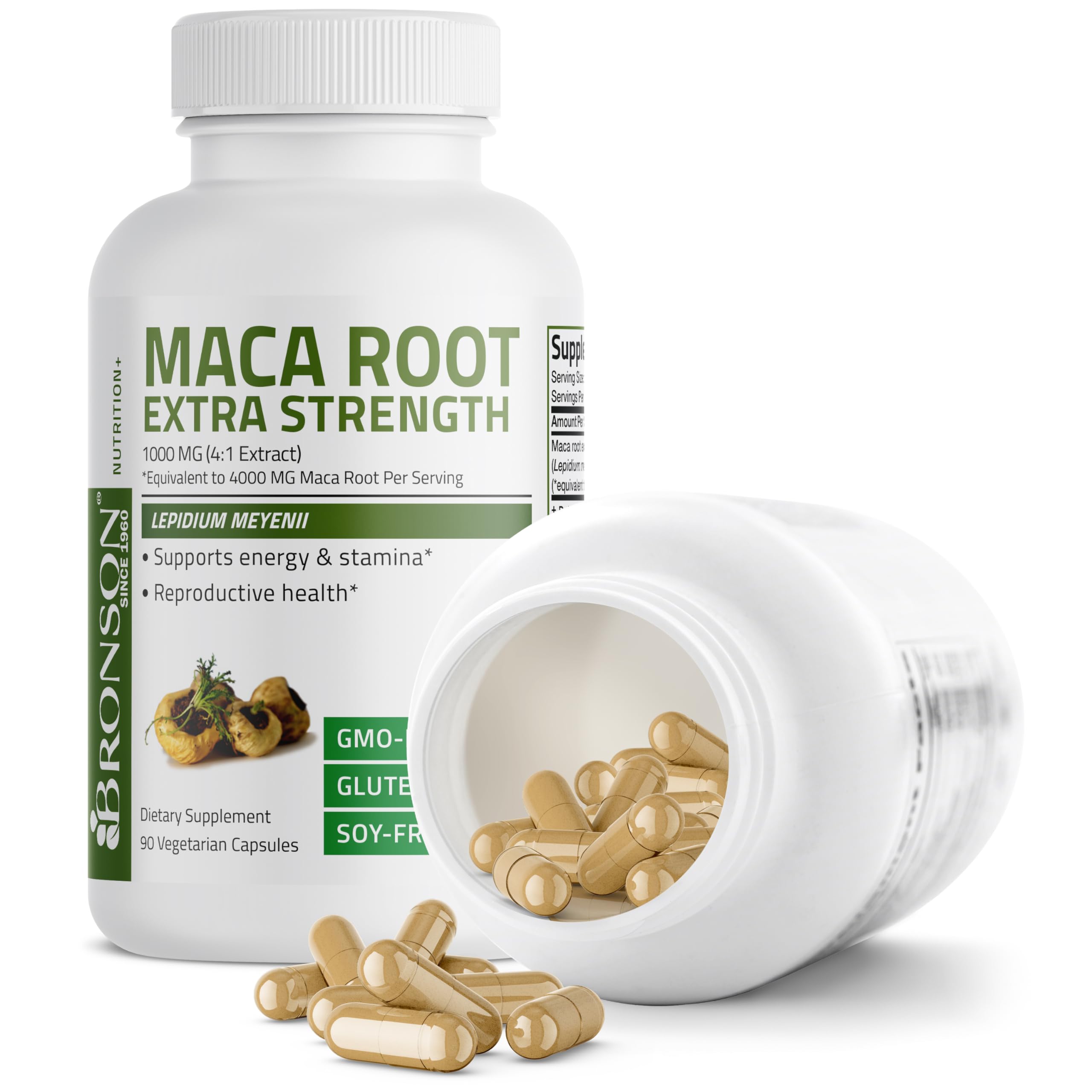 Foto 6 pulgar | Suplemento Bronson Maca Root Extra Lepidium Meyenii 90 Cápsulas - Venta Internacional.
