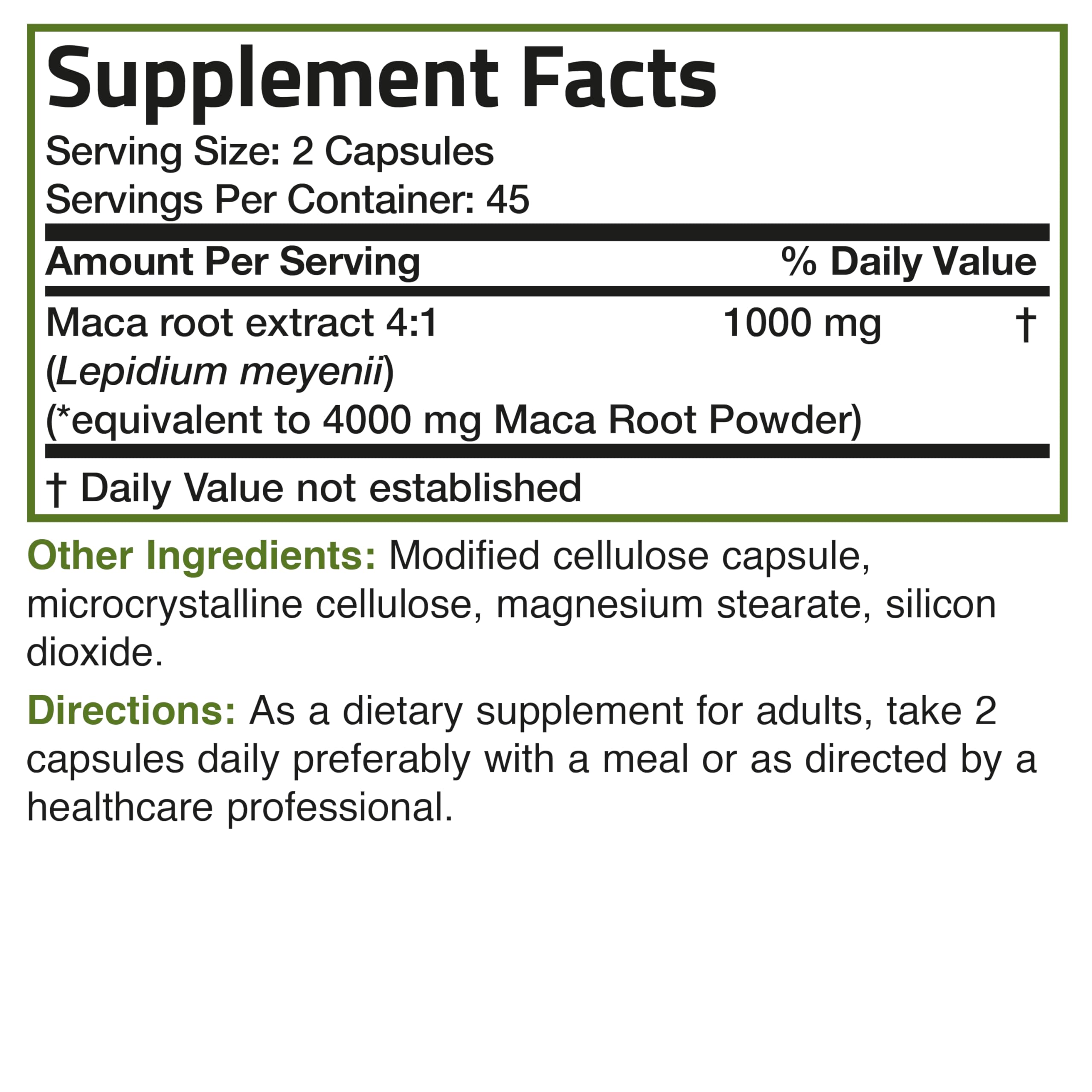 Foto 7 | Suplemento Bronson Maca Root Extra Lepidium Meyenii 90 Cápsulas - Venta Internacional.