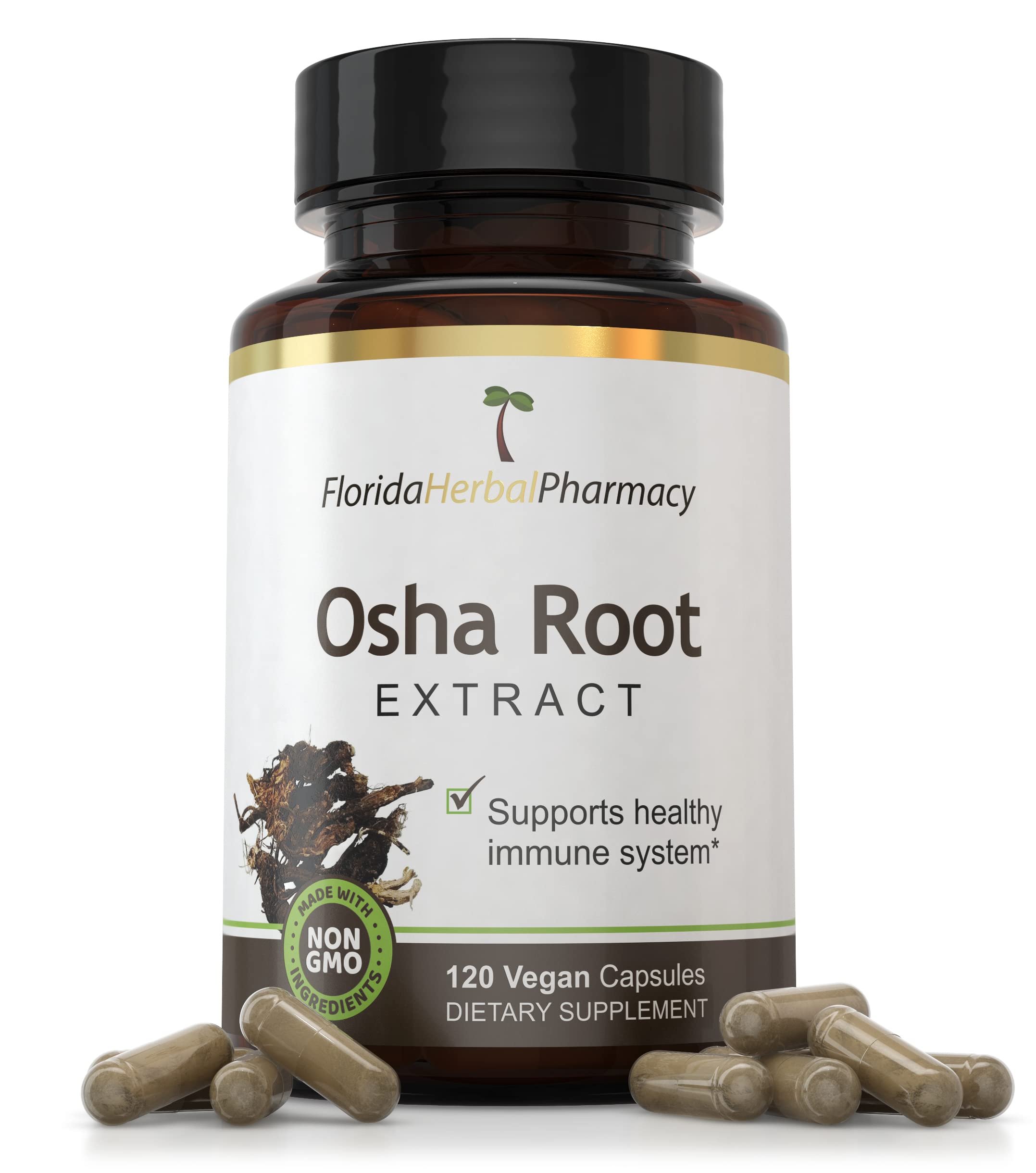 Suplemento De Extracto De Raíz Osha De Florida Herbal Pharmacy 120 Cápsulas - Venta Internacional.