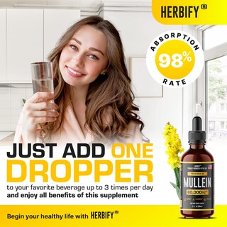Foto 2 | Tintura Herbify, Extracto De Gordolobo, 60 Ml, Sin Alcohol, Orgánico - Venta Internacional.