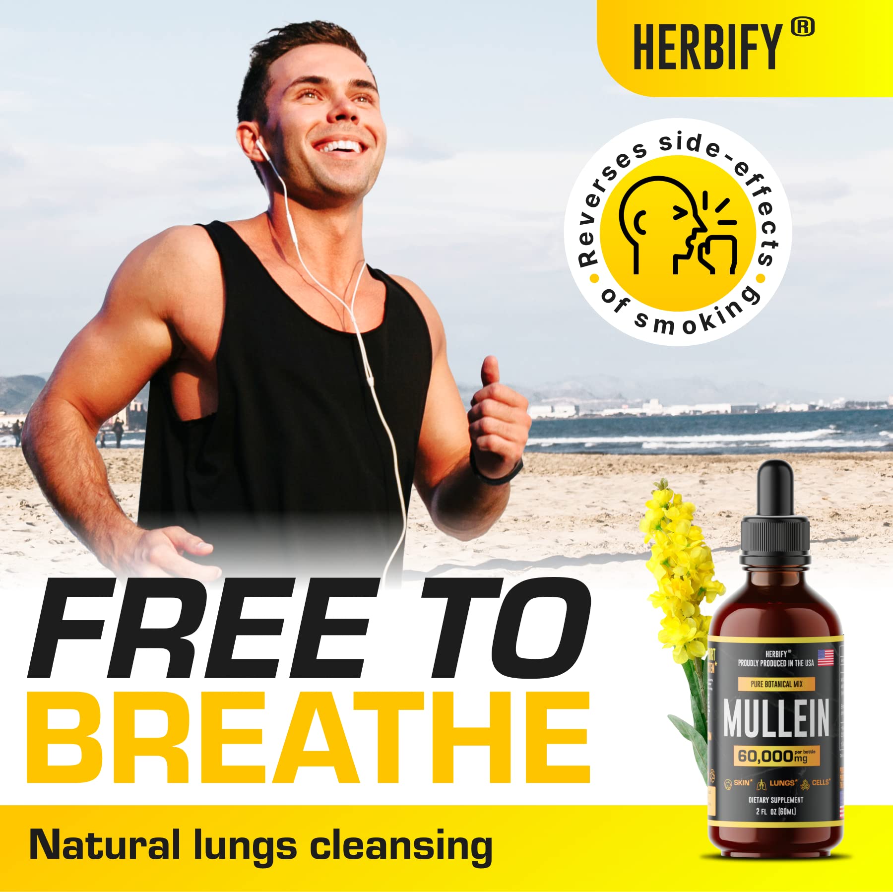 Foto 4 pulgar | Tintura Herbify, Extracto De Gordolobo, 60 Ml, Sin Alcohol, Orgánico - Venta Internacional.
