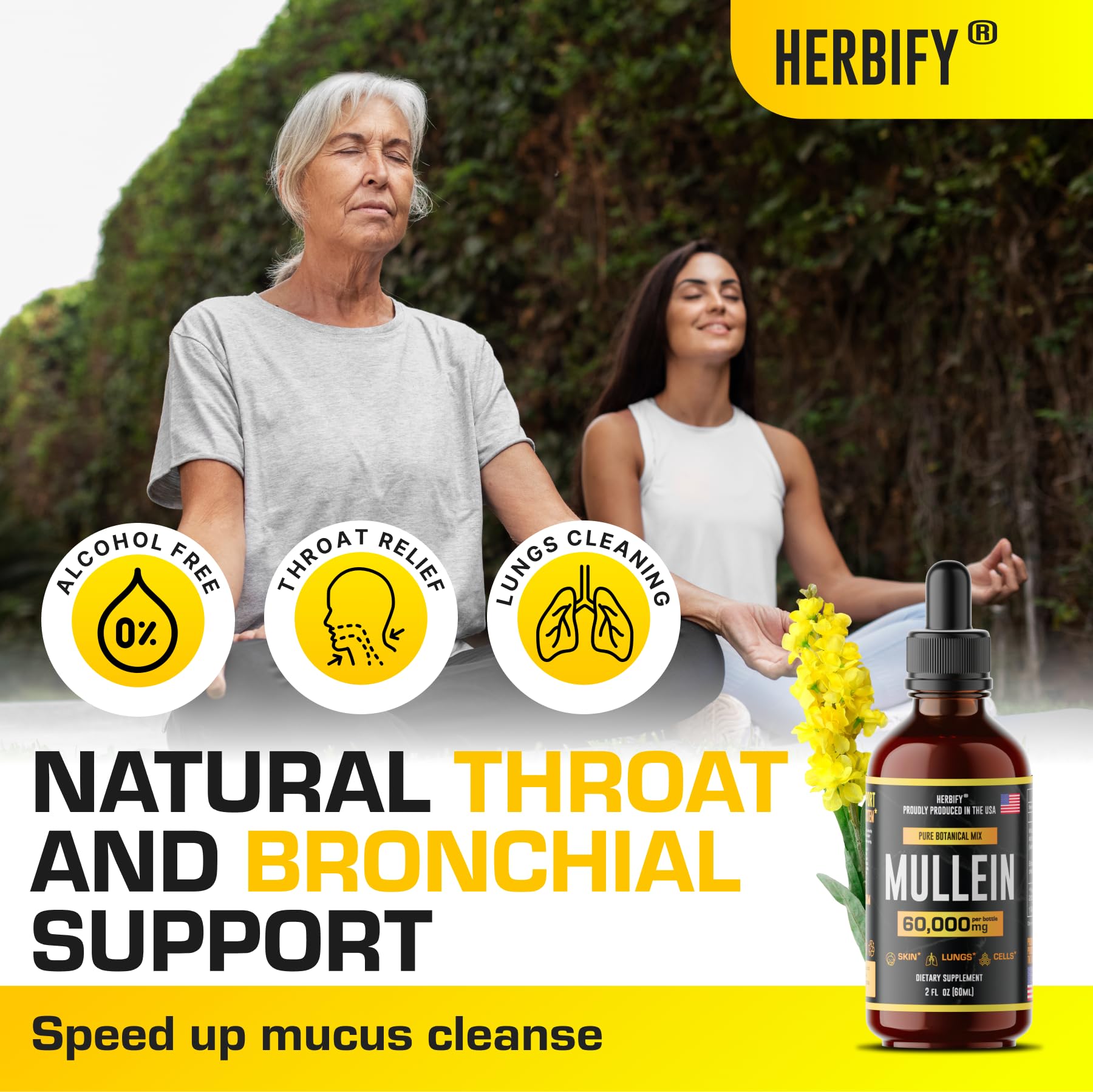 Foto 6 pulgar | Tintura Herbify, Extracto De Gordolobo, 60 Ml, Sin Alcohol, Orgánico - Venta Internacional.