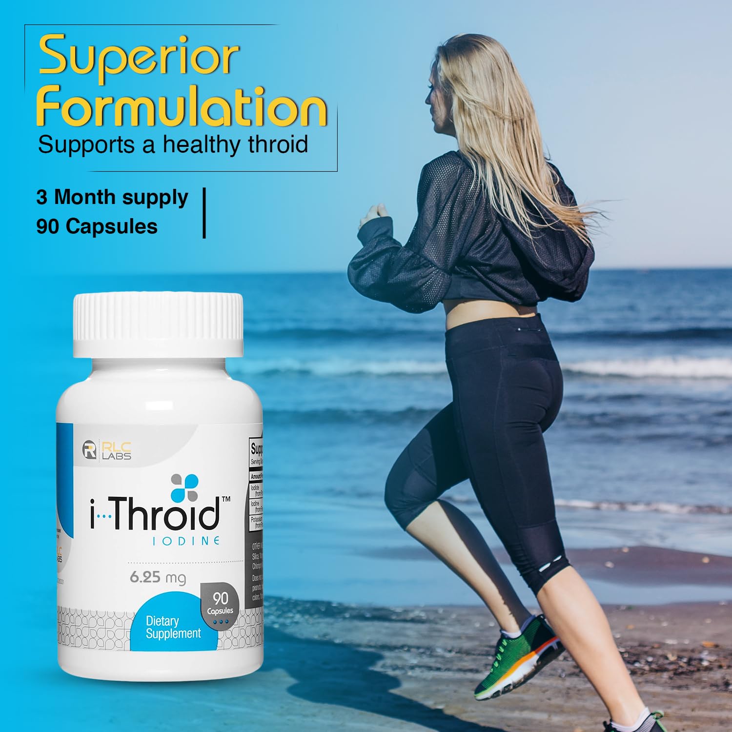 Foto 3 pulgar | Suplemento I-throid De Rlc Labs De 6,25 Mg Para Una Tiroides Saludable - Venta Internacional.