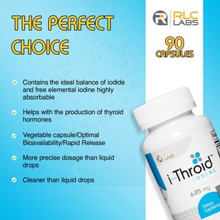Foto 4 | Suplemento I-throid De Rlc Labs De 6,25 Mg Para Una Tiroides Saludable - Venta Internacional.