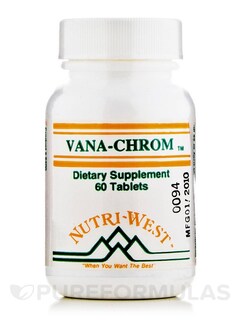 Foto 2 | Suplemento Nutri-west Vana-chrom 60 Comprimidos - Venta Internacional.