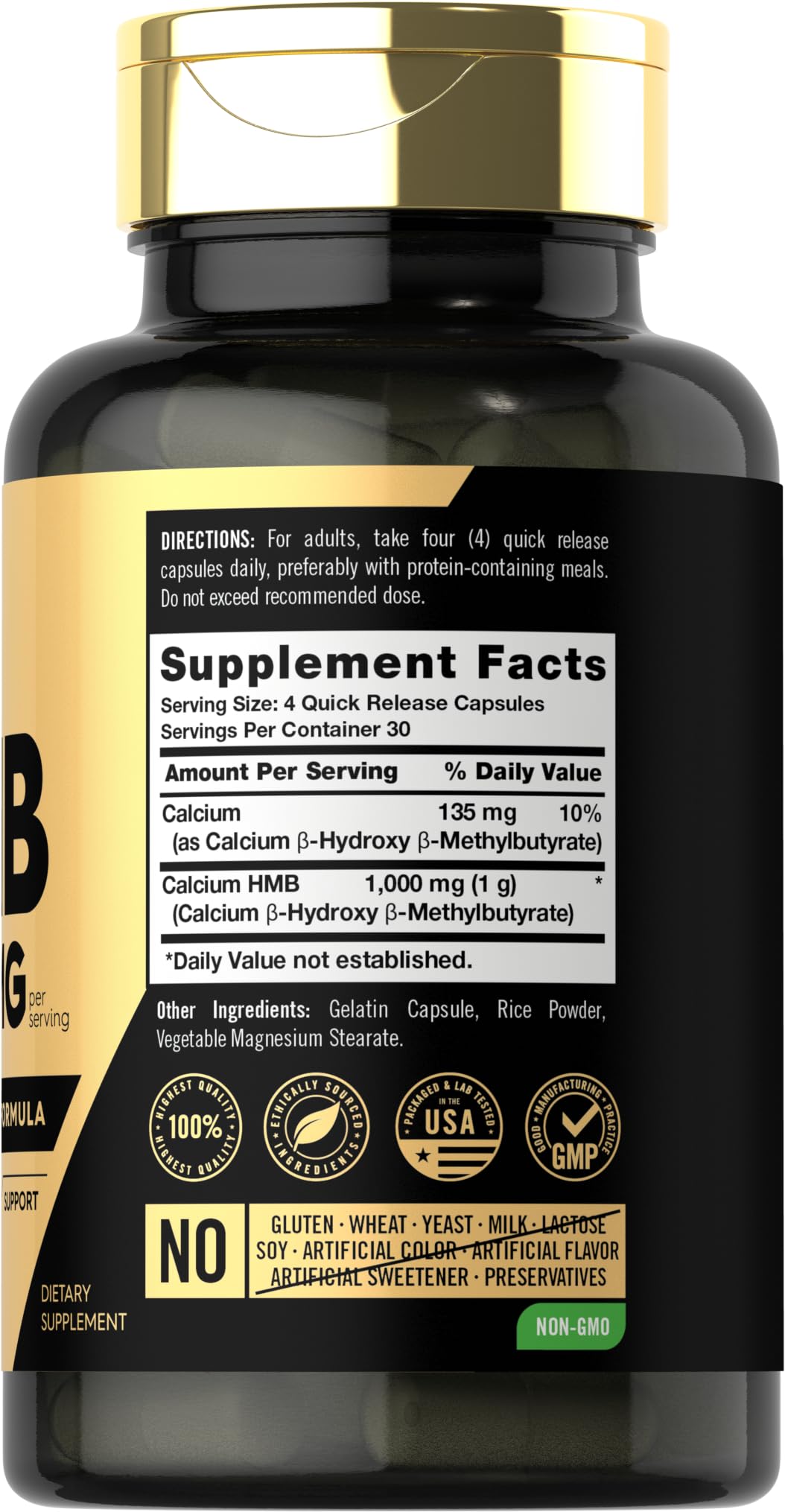 Foto 2 | Suplemento Carlyle Hmb 1000 Mg 120 Cápsulas Sin Ogm Sin Gluten - Venta Internacional.