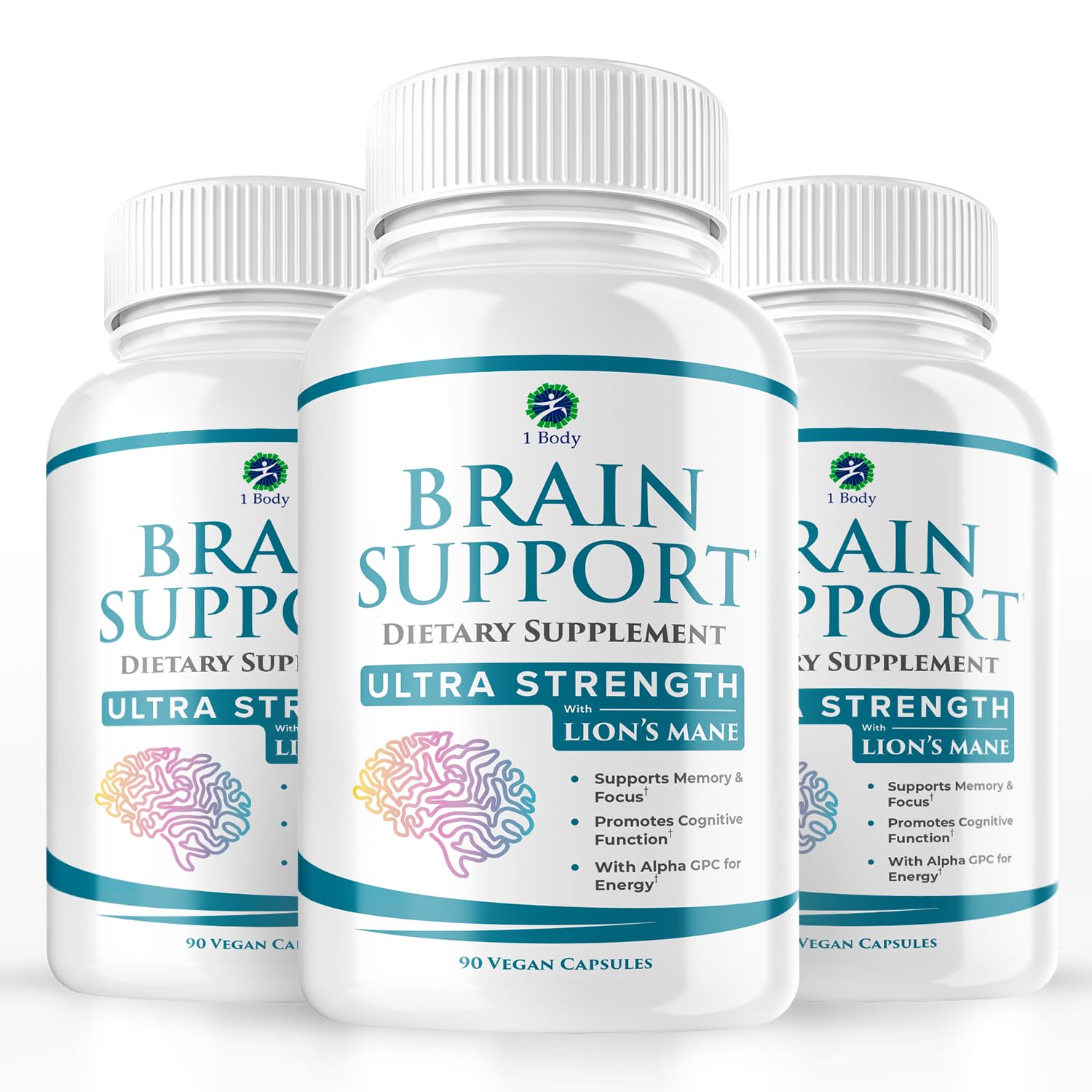 Foto 2 pulgar | Paquete Triple De Supplement 1 Body Brain Support, 90 Cápsulas - Venta Internacional.