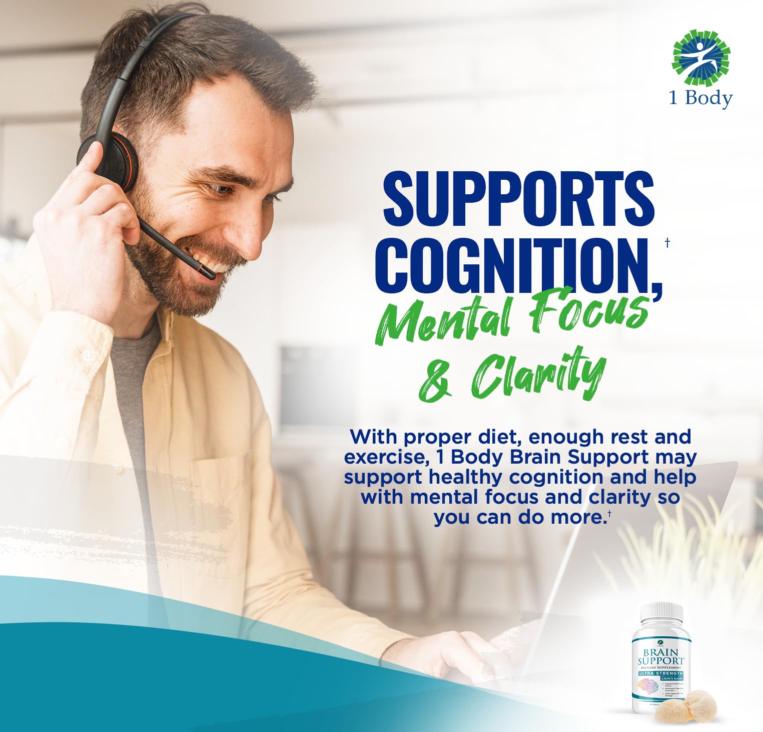 Foto 6 | Paquete Triple De Supplement 1 Body Brain Support, 90 Cápsulas - Venta Internacional.