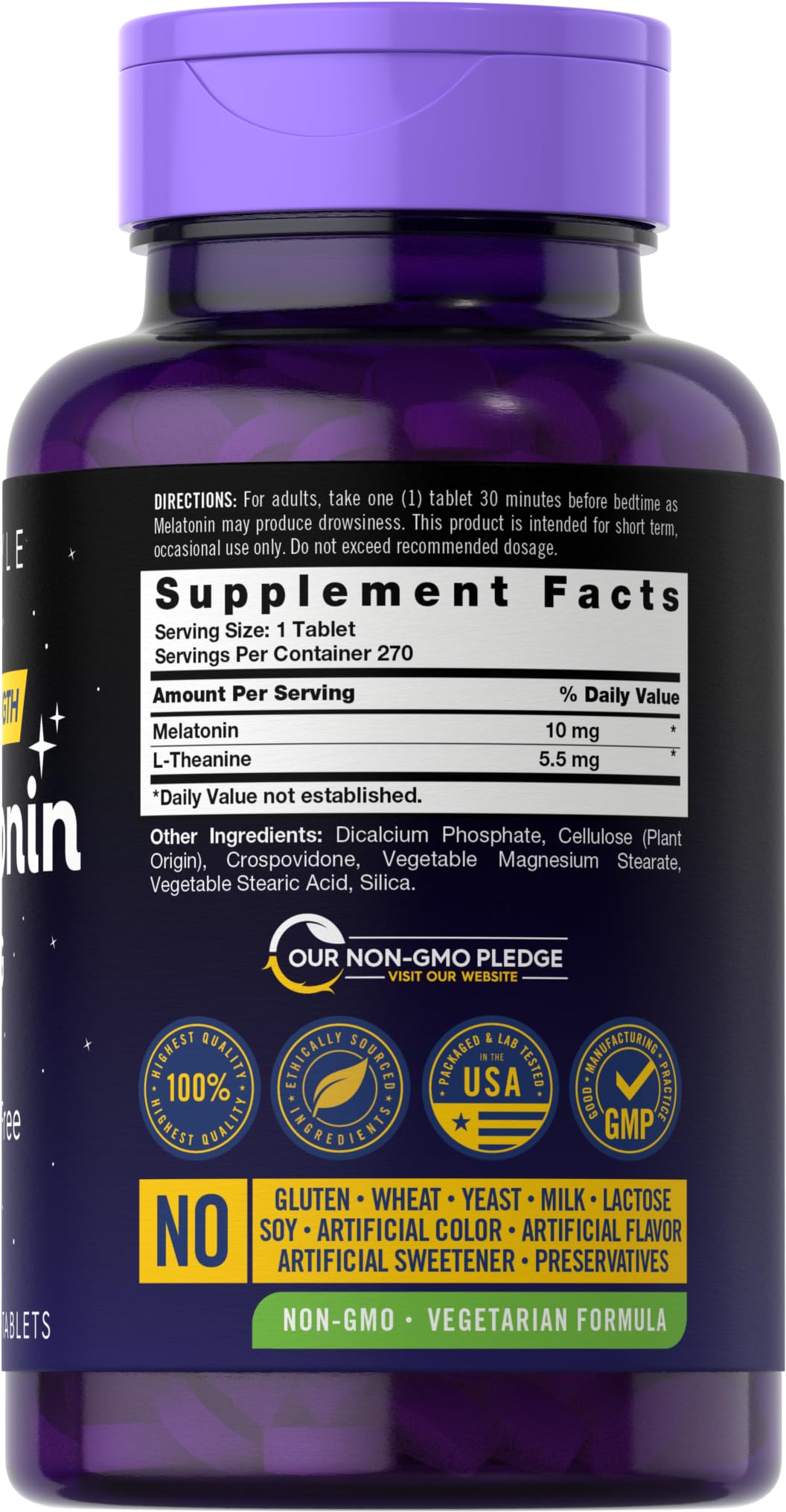 Foto 3 pulgar | Suplemento Carlyle Melatonin 10 Mg 270 Tabletas Para Adultos - Venta Internacional.