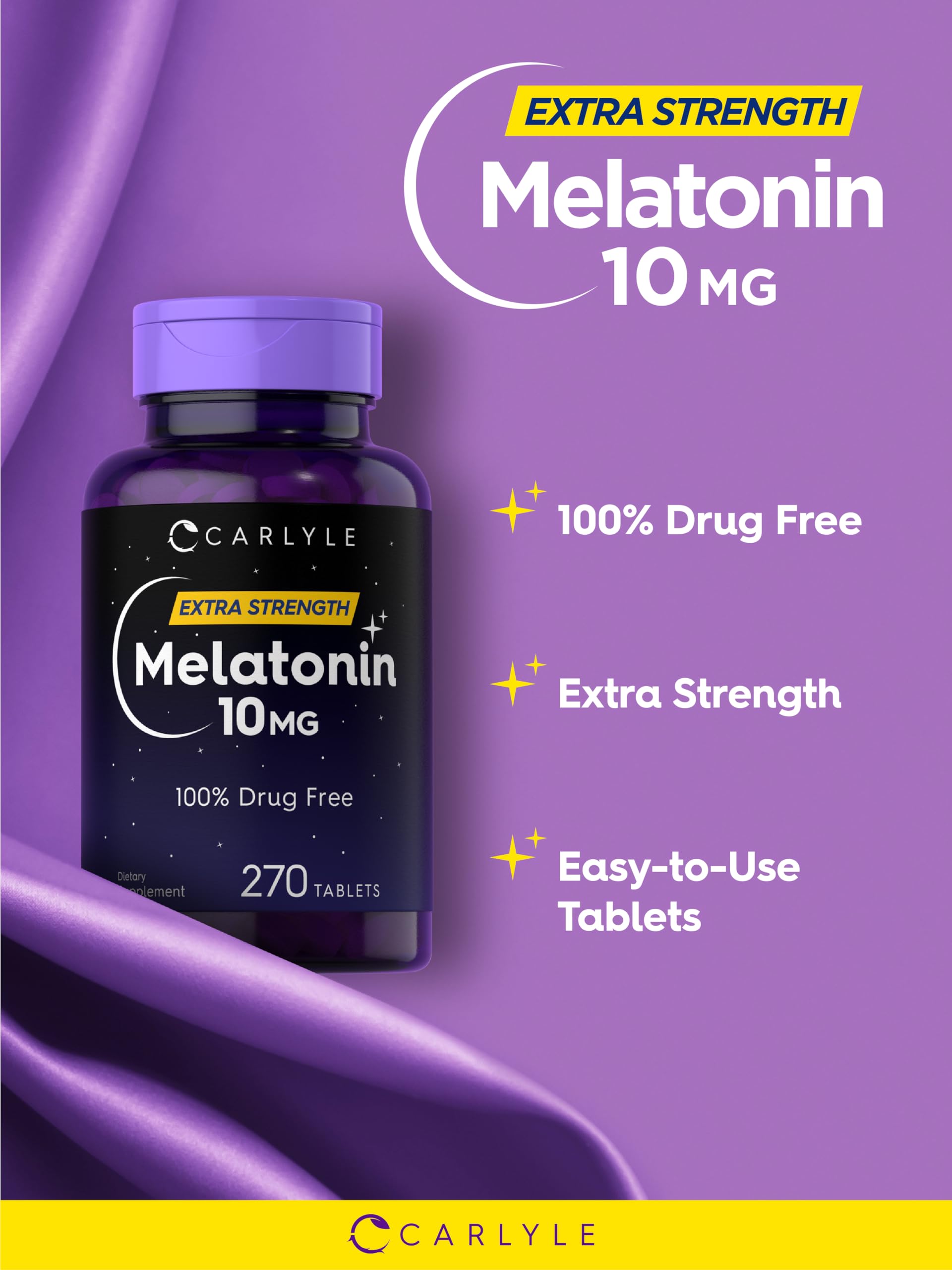 Foto 5 pulgar | Suplemento Carlyle Melatonin 10 Mg 270 Tabletas Para Adultos - Venta Internacional.