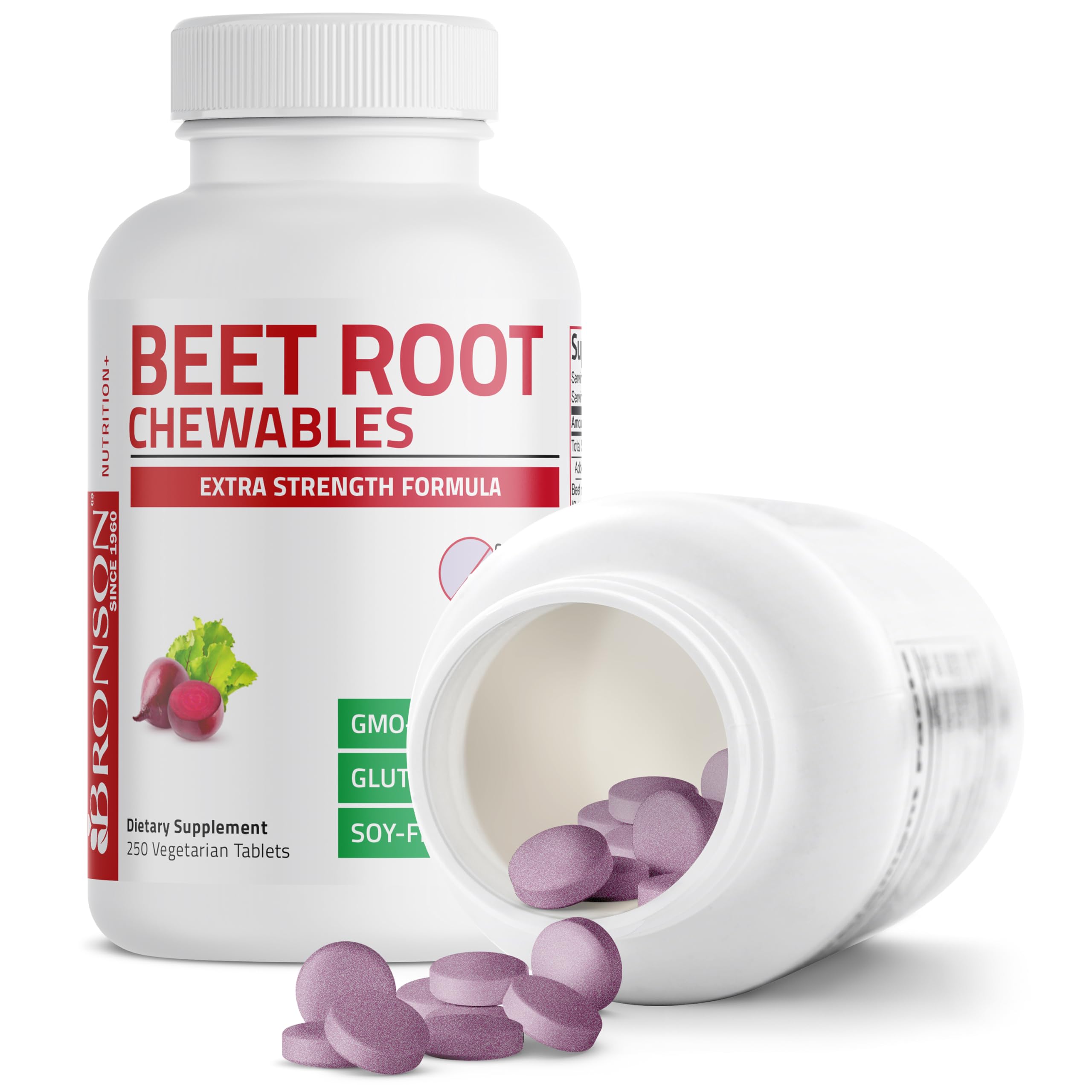 Foto 5 pulgar | Suplemento Bronson Beet Root Chewables de 2000 Mg con Sabor a Uva - Venta Internacional