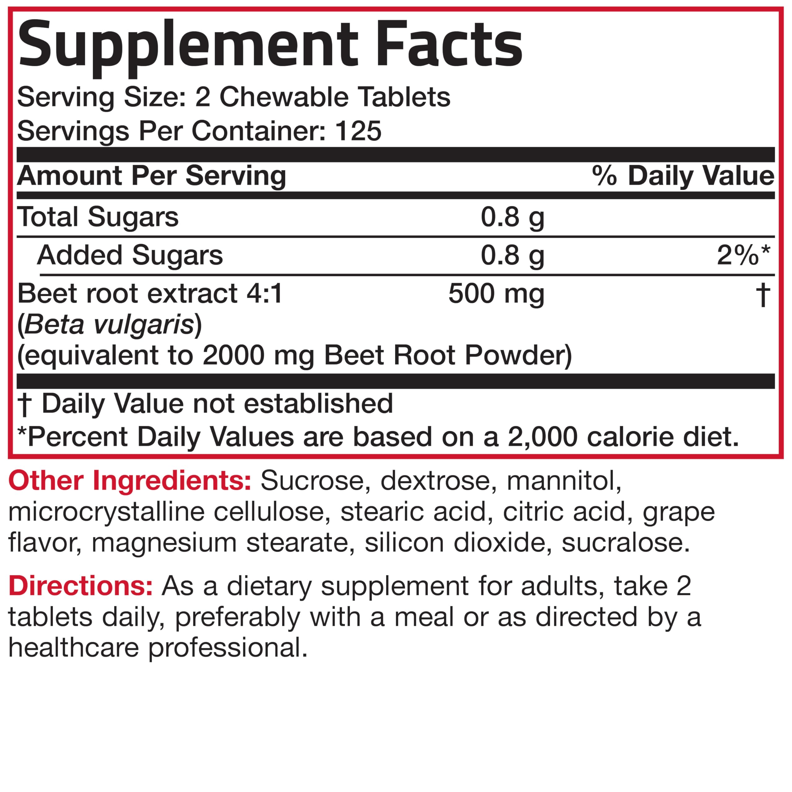 Foto 7 pulgar | Suplemento Bronson Beet Root Chewables de 2000 Mg con Sabor a Uva - Venta Internacional