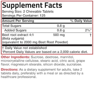 Foto 6 | Suplemento Bronson Beet Root Chewables de 2000 Mg con Sabor a Uva - Venta Internacional