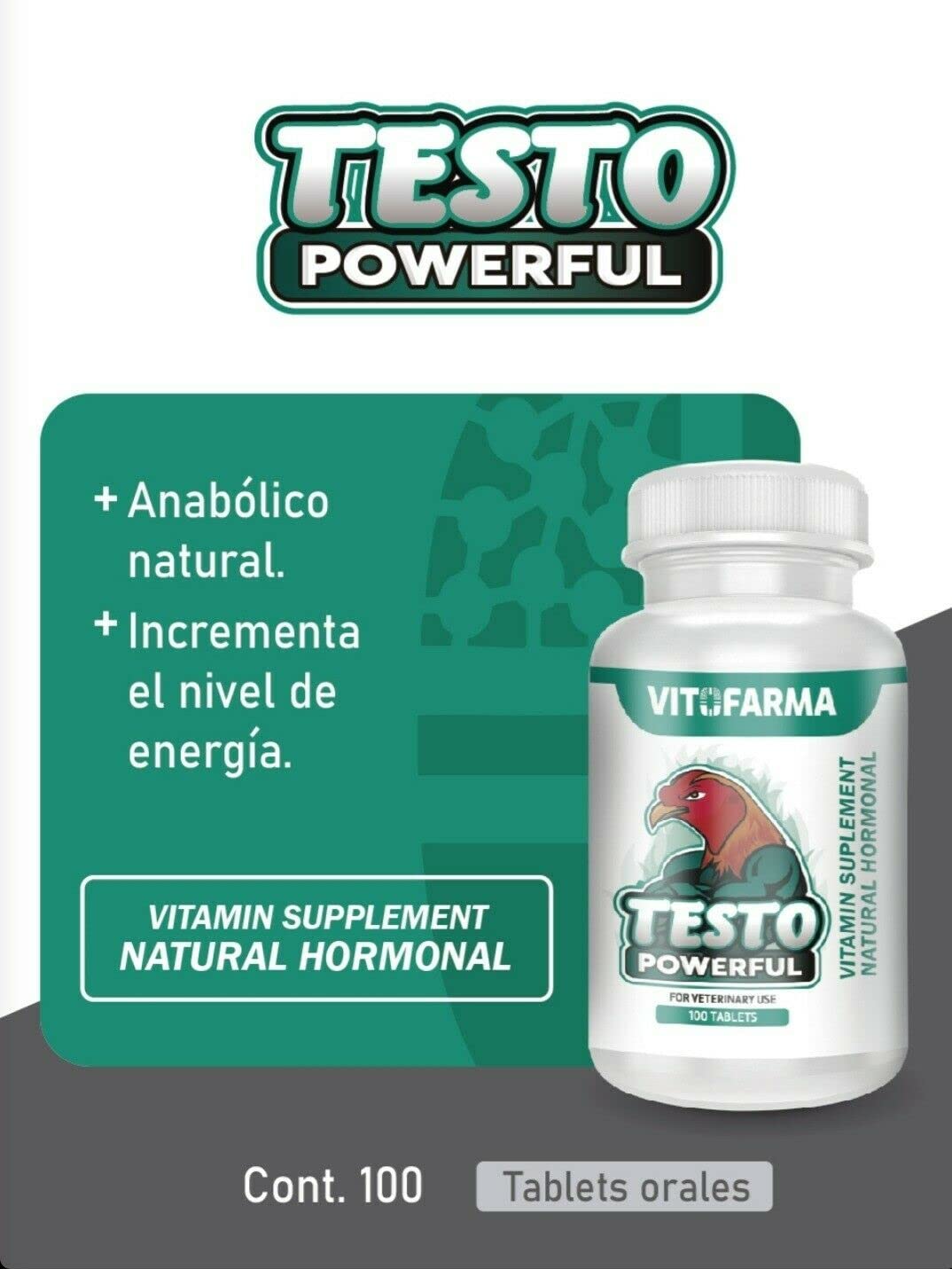 Foto 3 pulgar | Suplemento Vitofarma Testo, Potente Vitamina Hormonal, 100 Comprimidos - Venta Internacional.