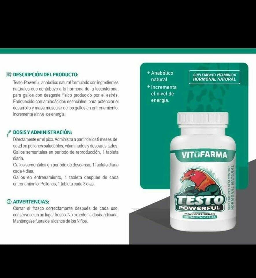 Foto 4 pulgar | Suplemento Vitofarma Testo, Potente Vitamina Hormonal, 100 Comprimidos - Venta Internacional.