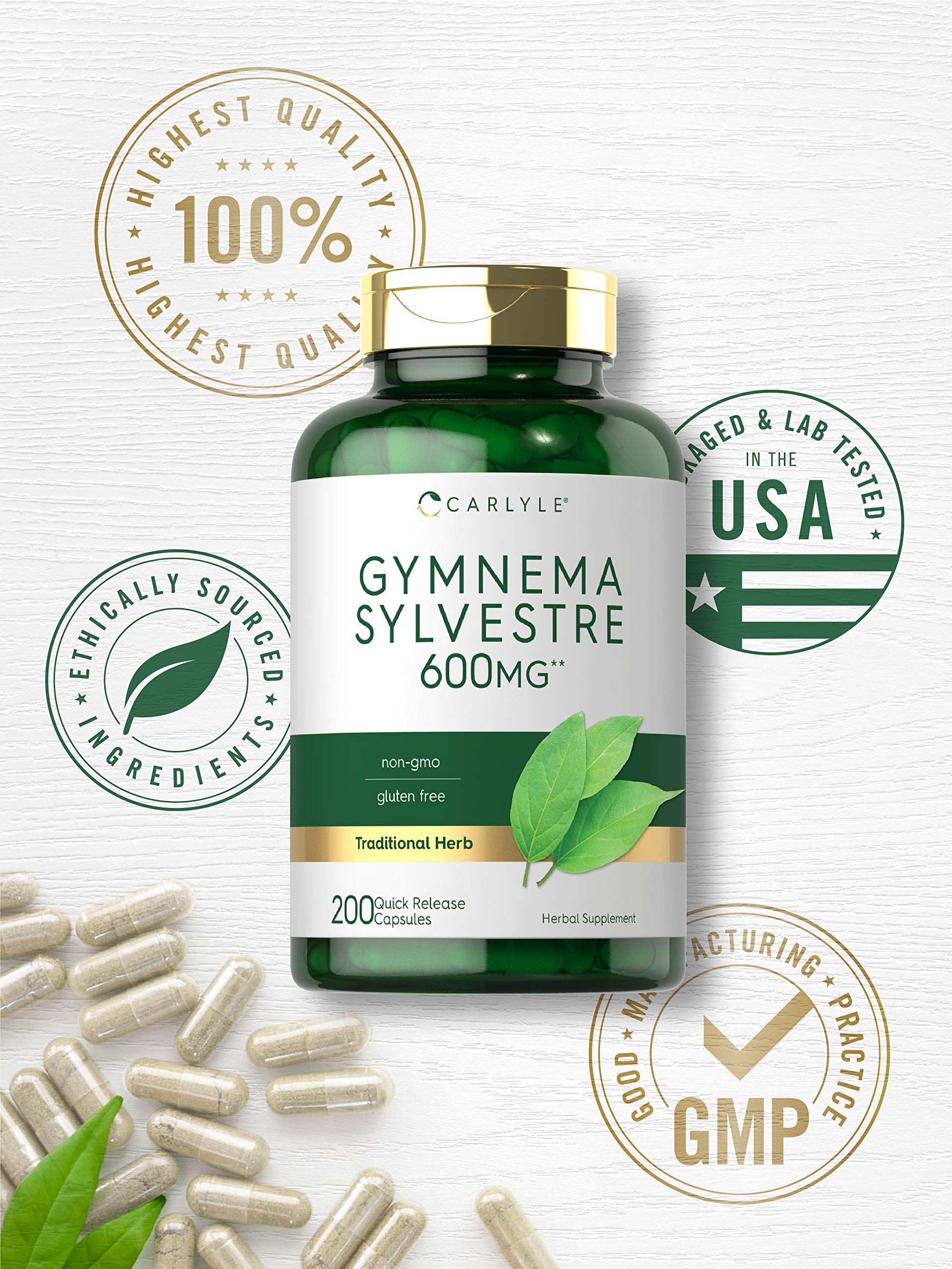 Foto 6 pulgar | Suplemento Carlyle Gymnema Sylvestre, Cápsulas De 600 Mg, 200 Unidades - Venta Internacional.
