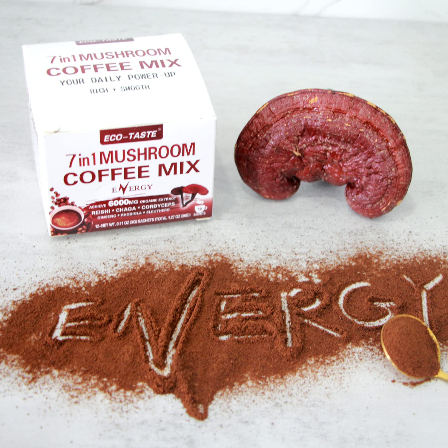 Foto 3 pulgar | Mezcla De Café Eco-taste Mushroom 7 En 1 Con Reishi, Cordyceps 12s - Venta Internacional.