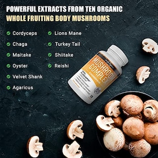 Foto 3 | Suplemento Simple-organics Mushroom Complex, Mezcla De 10 Hongos - Venta Internacional.