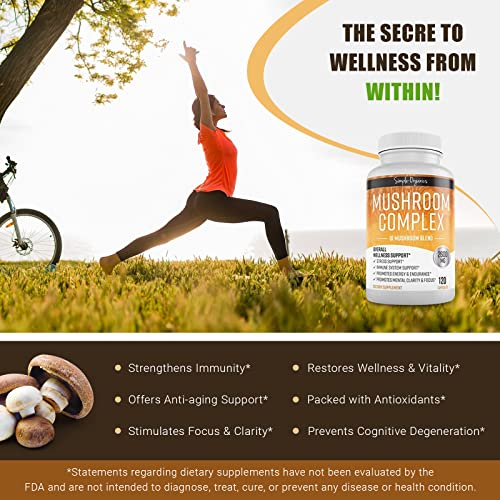 Foto 4 | Suplemento Simple-organics Mushroom Complex, Mezcla De 10 Hongos - Venta Internacional.