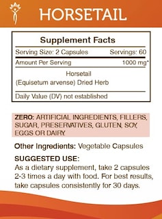 Foto 3 | Suplemento Secrets Of The Tribe Horsetail 120 Cápsulas 800 Mg - Venta Internacional.