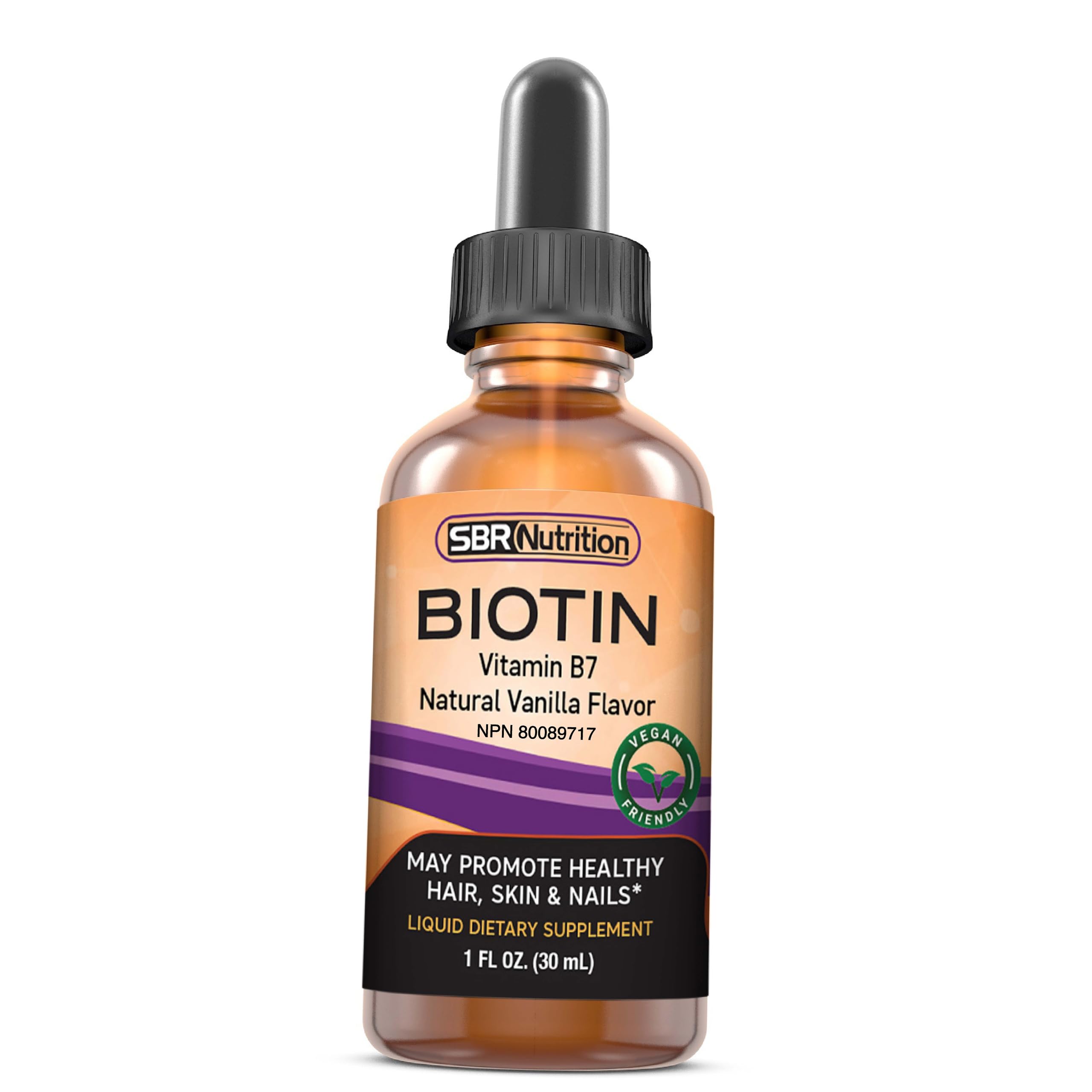 Suplemento Sbr Nutrition, Gotas Líquidas De Biotina, 5000 Mcg, 30 Ml - Venta Internacional.