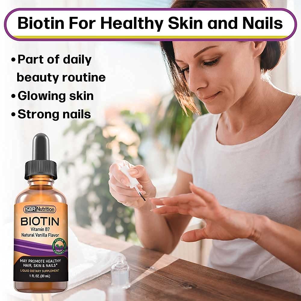Foto 8 pulgar | Suplemento Sbr Nutrition, Gotas Líquidas De Biotina, 5000 Mcg, 30 Ml - Venta Internacional.