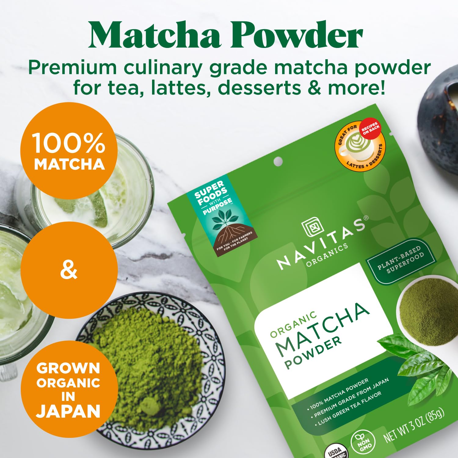 Foto 4 pulgar | Matcha En Polvo Navitas Organics 85 Porciones 85 G - Venta Internacional.