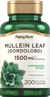 Foto 1 | Suplemento De Extracto De Hoja De Gordolobo De Piping Rock 1500 Mg 200 Cápsulas - Venta Internacional.