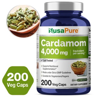 Foto 4 | Suplemento De Extracto De Cardamomo Nusapure 4000 Mg 200 Cápsulas - Venta Internacional.