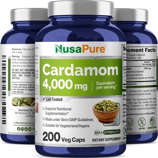 Foto 5 | Suplemento De Extracto De Cardamomo Nusapure 4000 Mg 200 Cápsulas - Venta Internacional.
