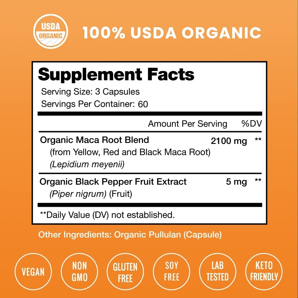 Foto 2 | Suplemento Nutrachamps De Raíz De Maca Orgánica, 2100 Mg, 180 Cápsulas - Venta Internacional.
