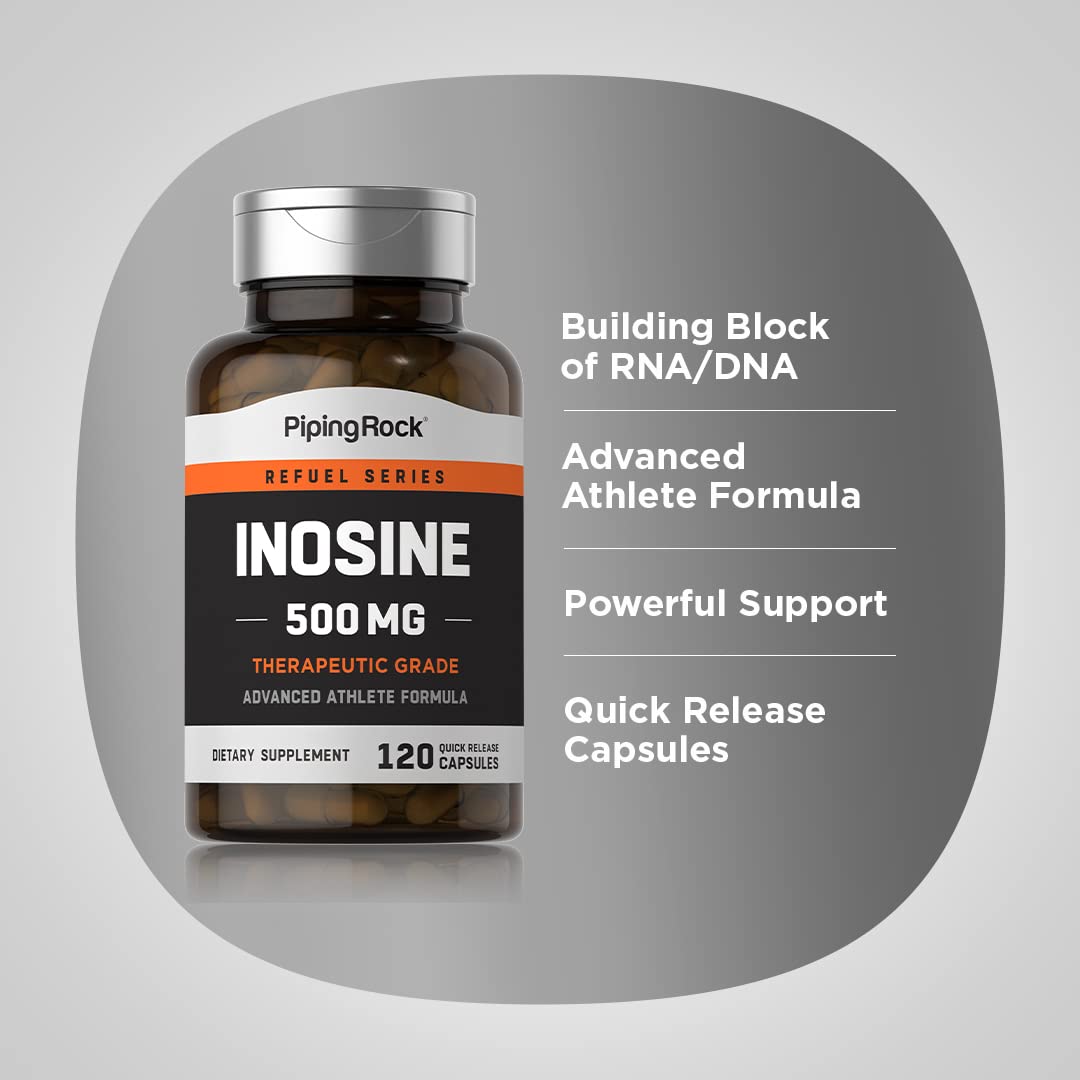 Foto 4 | Suplemento Piping Rock Inosine 500 Mg 120 Cápsulas - Venta Internacional.