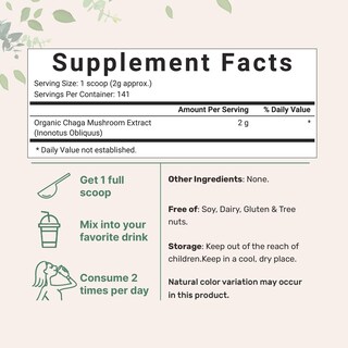 Foto 2 | Suplemento De Microingredientes: Extracto Orgánico De Hongos Chaga - Venta Internacional.