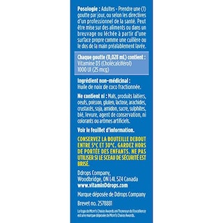 Foto 3 | Suplemento De Vitamina D3 En Gotas Para Adultos, 1000 Ui, 365 Gotas - Venta Internacional.