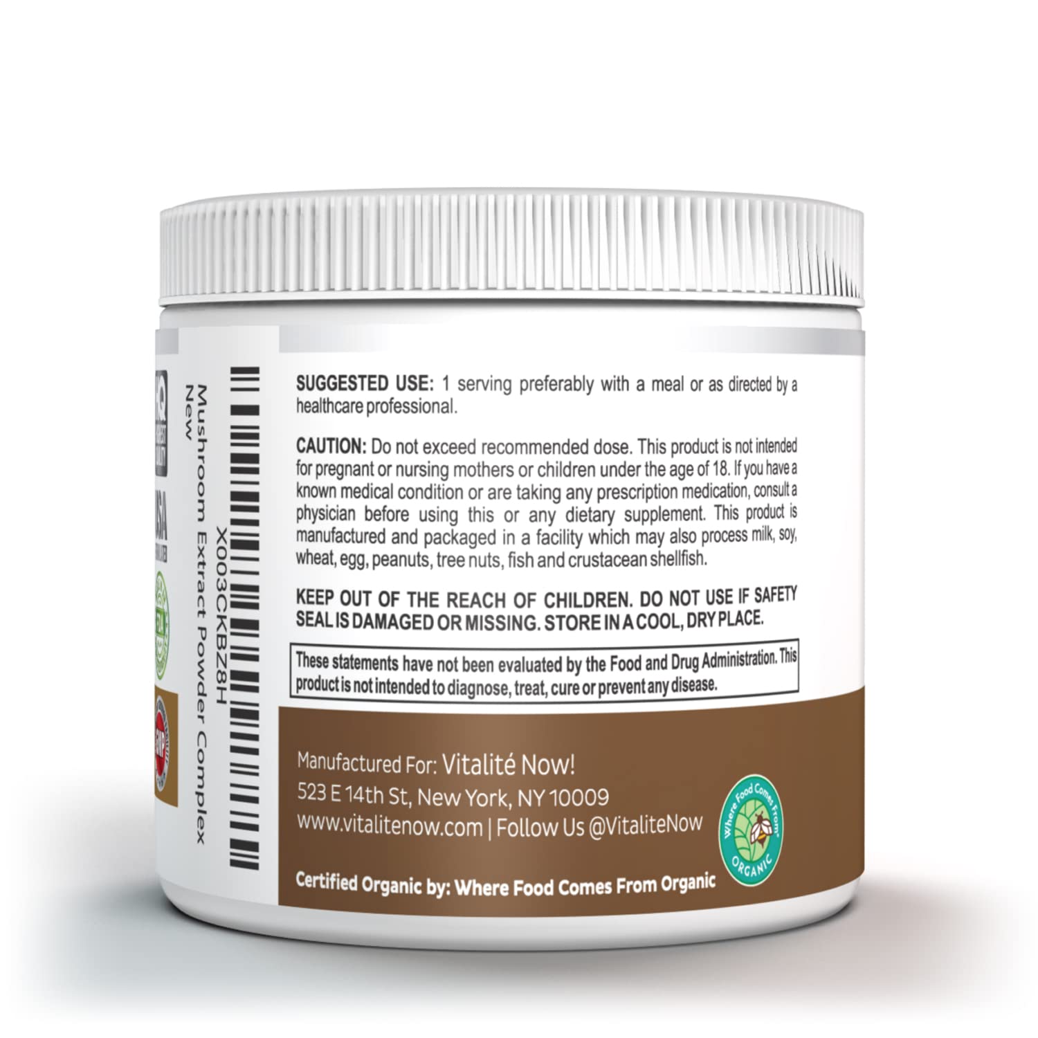 Foto 5 pulgar | ¡mushroom Powder Vitalité Now! 11 Hongos Orgánicos (usda) - Venta Internacional.