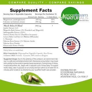 Foto 3 | Suplemento Relajante Muscular Ecostream Naturals 24/7, 2.300 Mg - Venta Internacional.