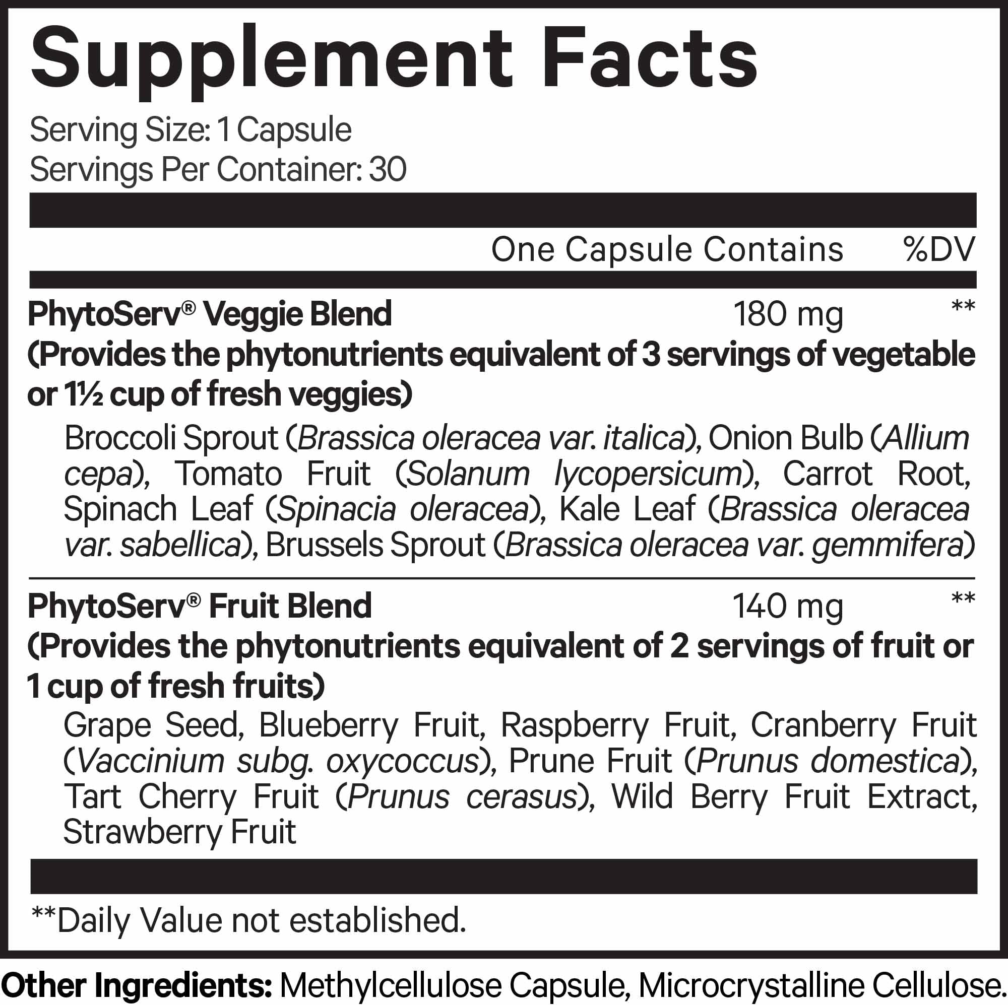 Foto 3 pulgar | Suplemento Codeage: 5 Porciones De Frutas Y Verduras (30 Cápsulas) - Venta Internacional.