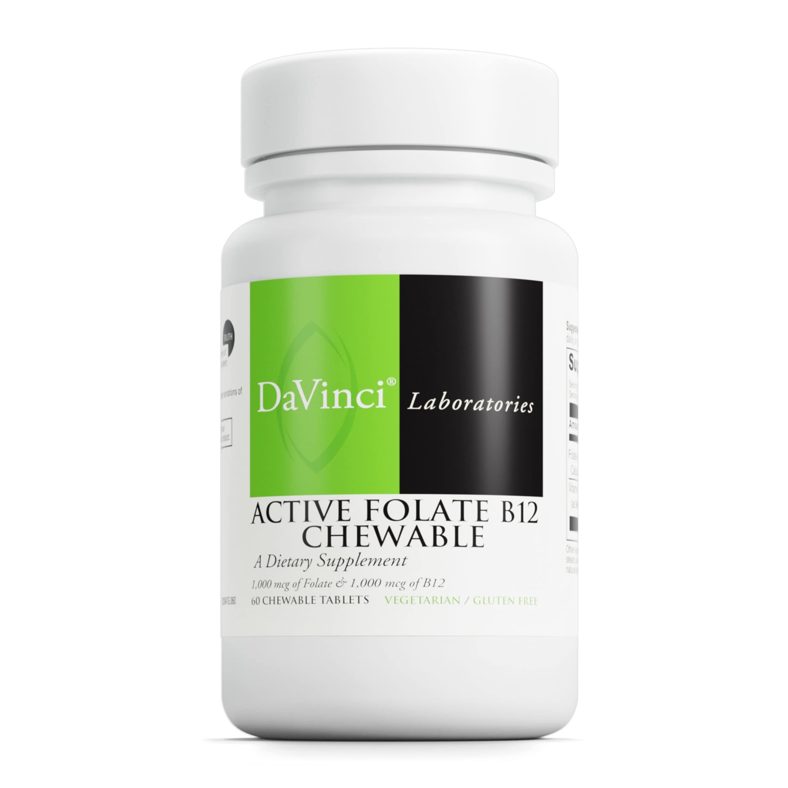 Foto 1 | Suplemento Davinci Labs De Folato Activo B12 Masticable, 60 Tabletas - Venta Internacional.
