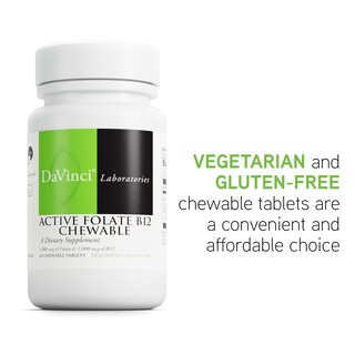 Foto 5 | Suplemento Davinci Labs De Folato Activo B12 Masticable, 60 Tabletas - Venta Internacional.