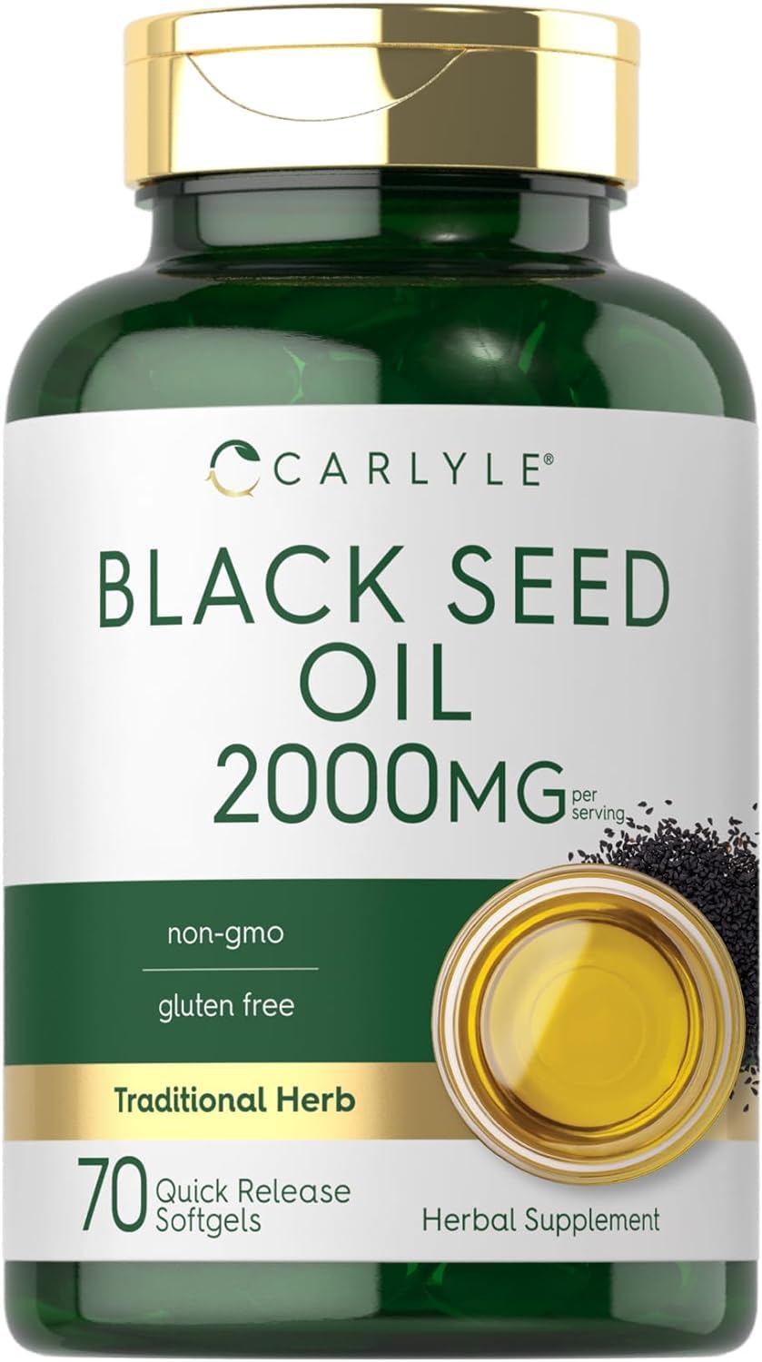 Foto 1 | Suplemento De Aceite De Semilla Negra De Carlyle, 2000 Mg, 70 Cápsulas De Gelatina Blanda - Venta Internacional.