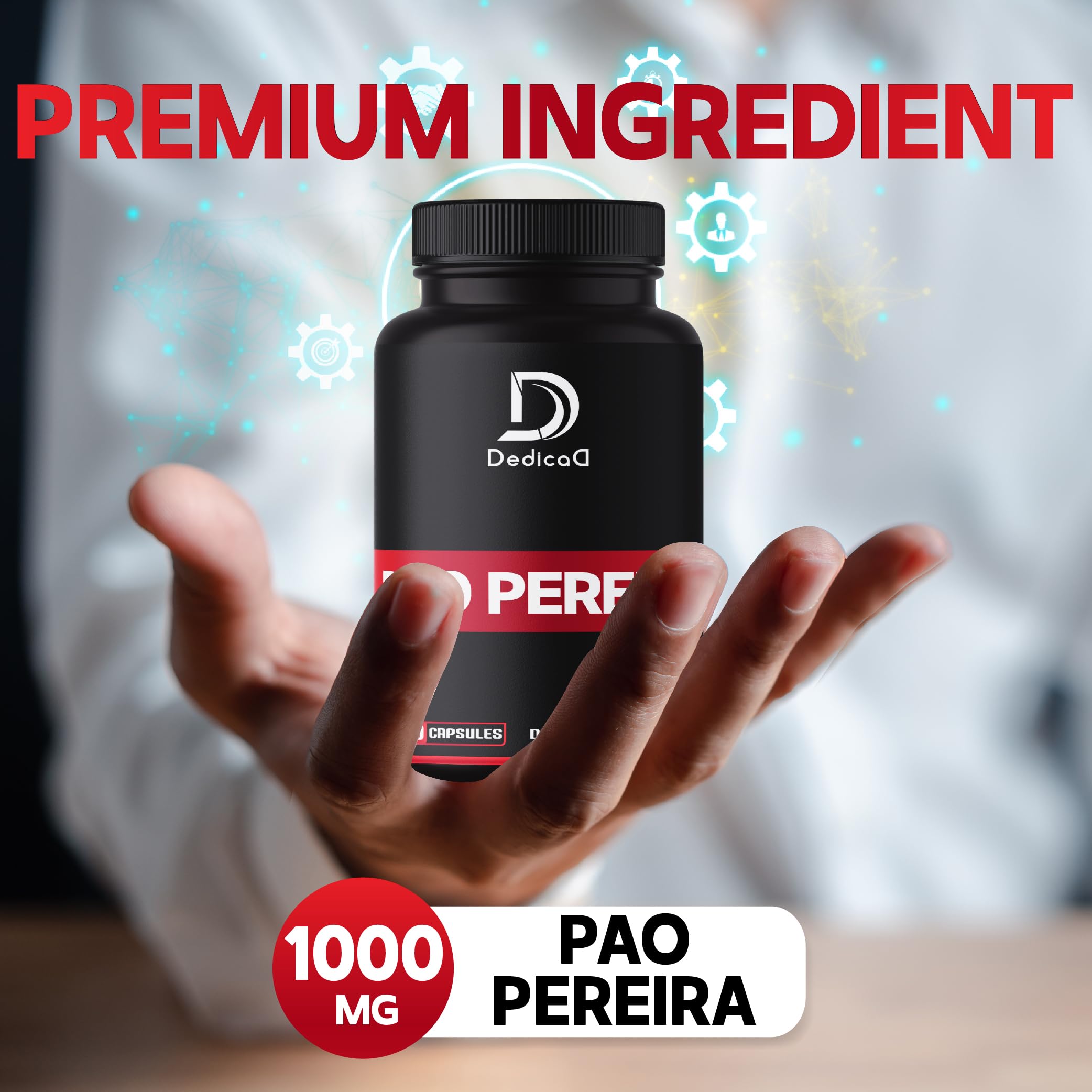 Foto 4 pulgar | Suplementos Dedicad Extracto De Corteza De Pao Pereira 1000 Mg X240 - Venta Internacional.
