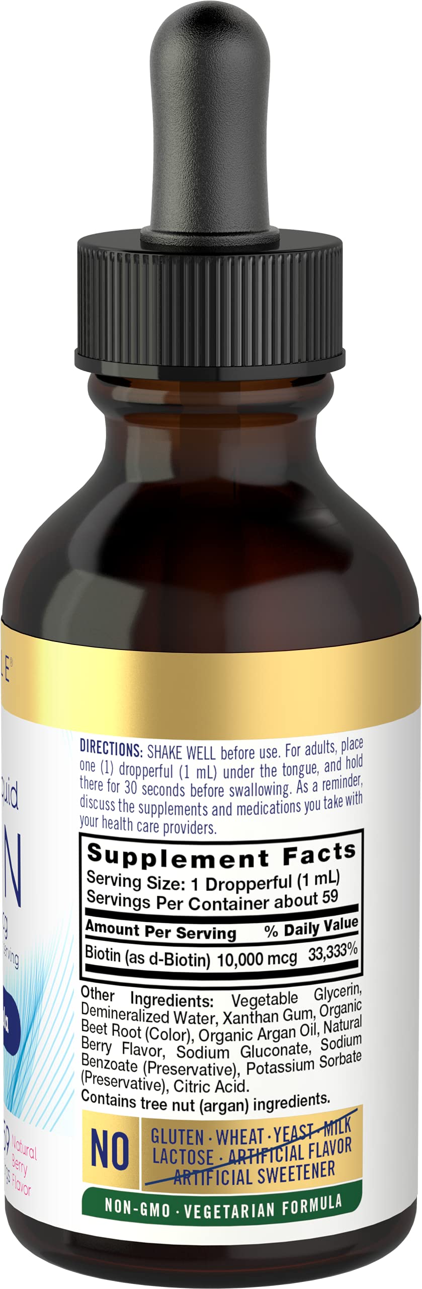 Foto 3 pulgar | Suplemento Carlyle Liquid Biotina De 10.000 Mcg, 60 Ml, Extra Fuerte - Venta Internacional.
