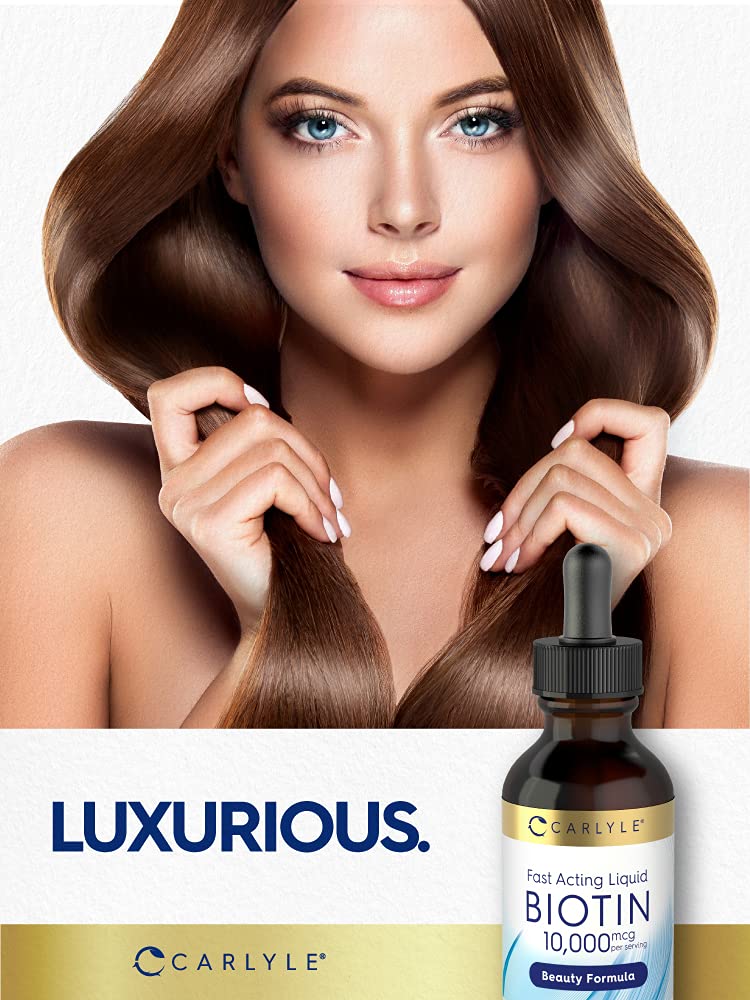 Foto 7 pulgar | Suplemento Carlyle Liquid Biotina De 10.000 Mcg, 60 Ml, Extra Fuerte - Venta Internacional.