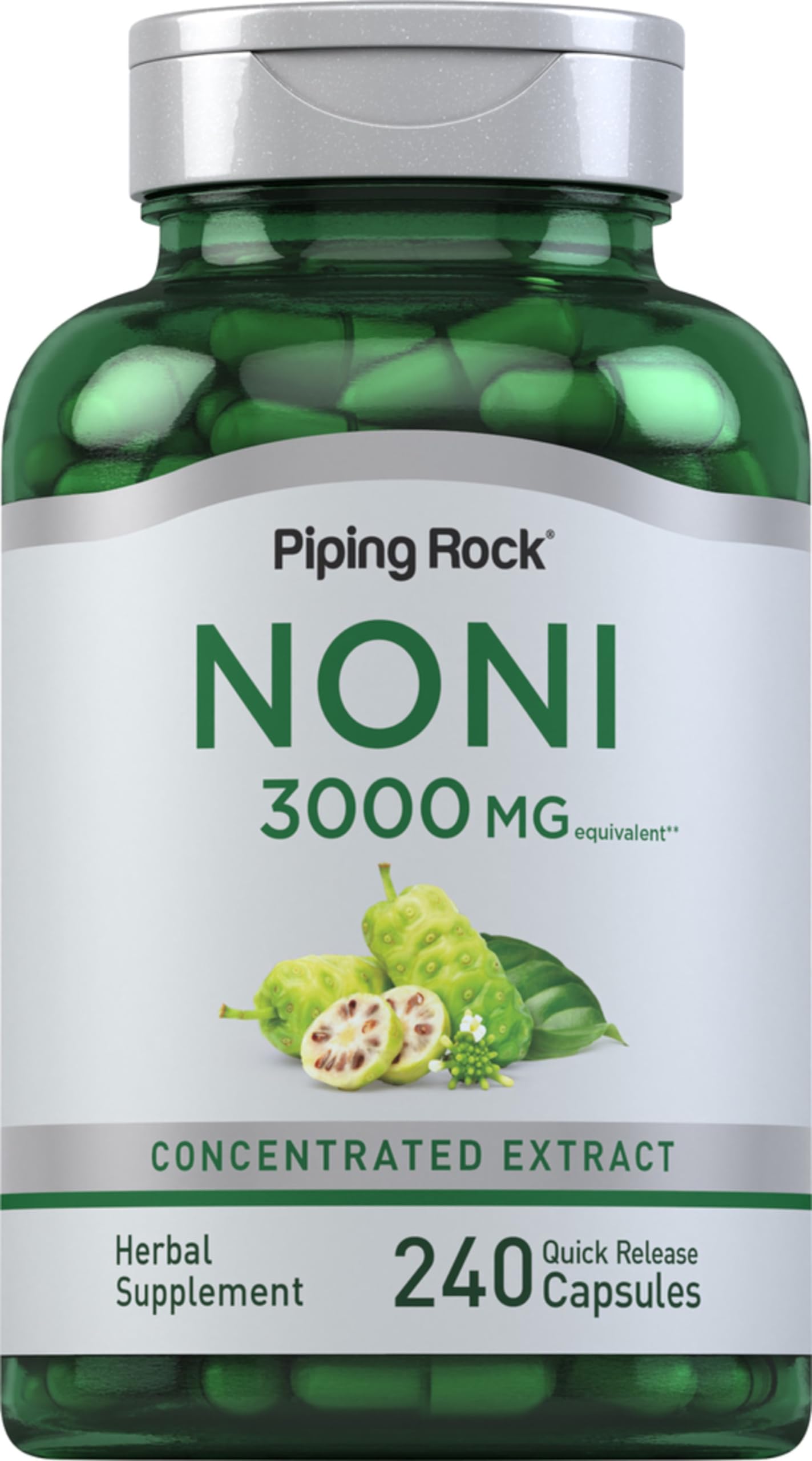 Suplemento Piping Rock Noni En Cápsulas De 3000 Mg, 240 Unidades - Venta Internacional.
