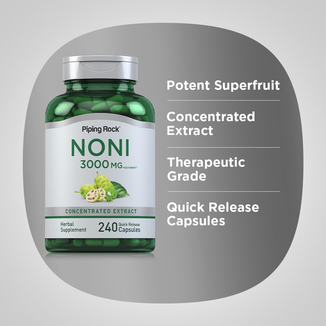 Foto 5 pulgar | Suplemento Piping Rock Noni En Cápsulas De 3000 Mg, 240 Unidades - Venta Internacional.