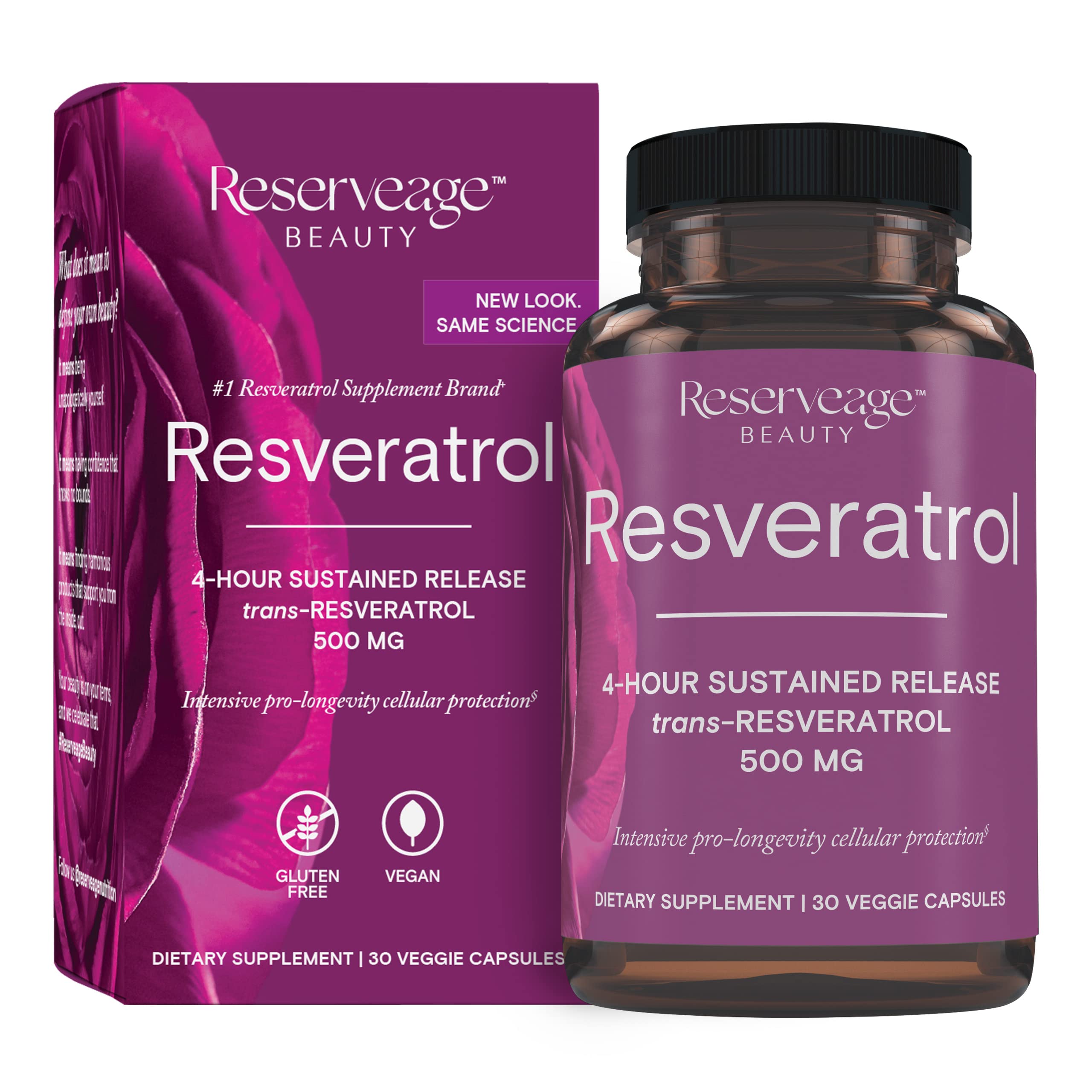 Foto 2 pulgar | Suplemento Reserveage Resveratrol 500 Mg De Antioxidante 30 Cápsulas - Venta Internacional.