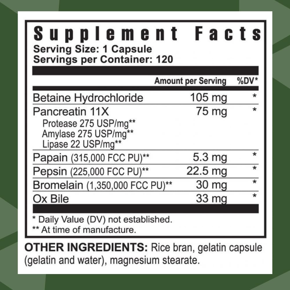 Foto 3 pulgar | Suplemento Portholic Ultimate Enzymes 120 Cápsulas - Venta Internacional.
