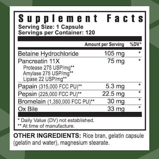 Foto 2 | Suplemento Portholic Ultimate Enzymes 120 Cápsulas - Venta Internacional.