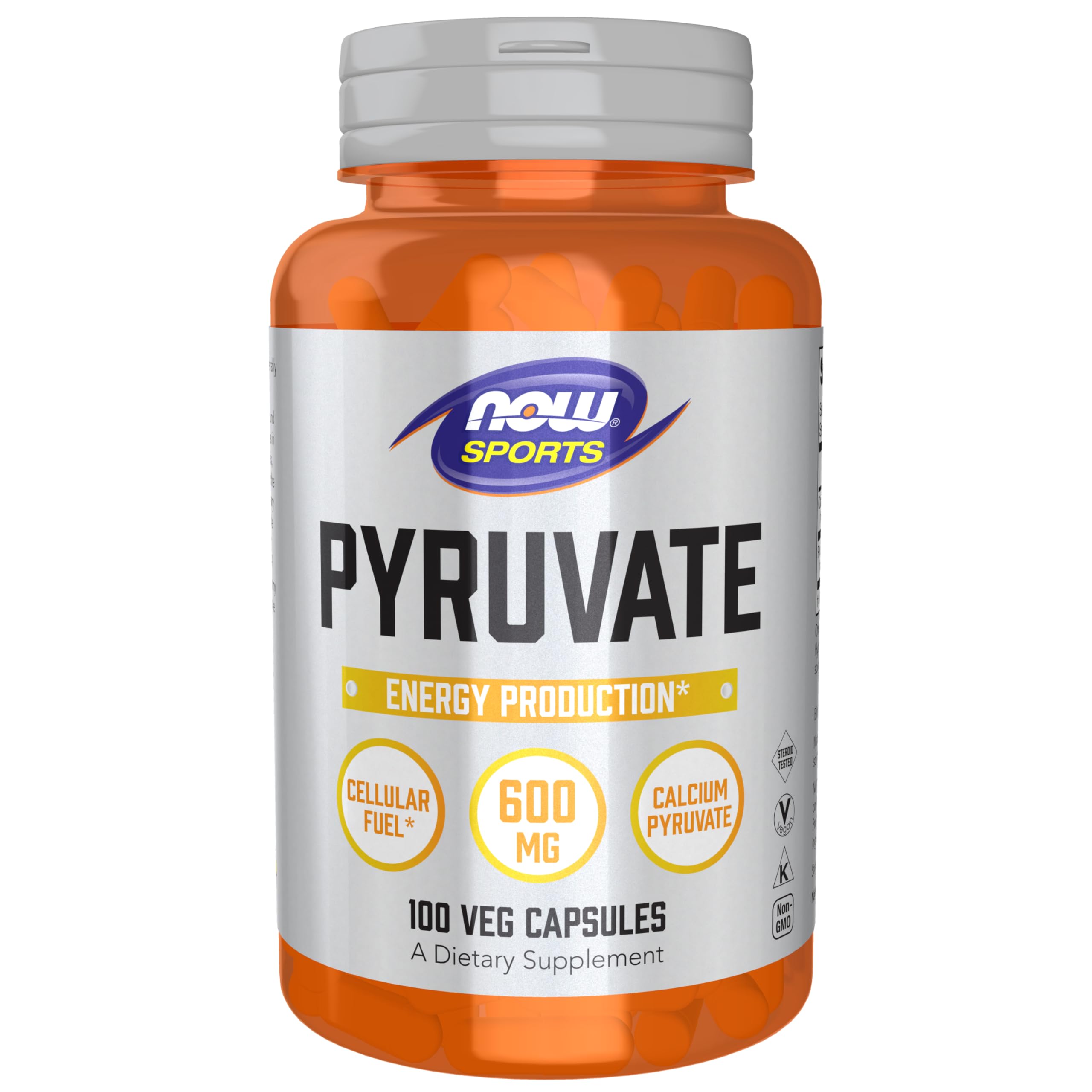 Foto 2 pulgar | Suplemento Now Foods Sports Nutrition, Piruvato, 600 Mg, 100 Cápsulas - Venta Internacional.